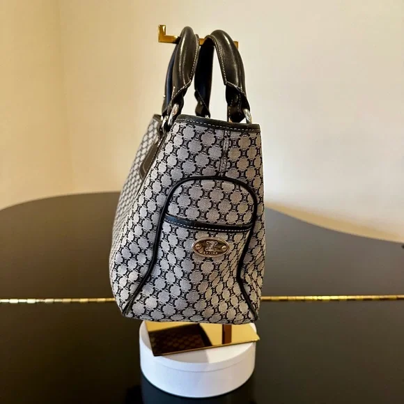 CELINE 80’S VINTAGE RETRO ICONIC COUTURE LUXURY AUTHENTIC RUNWAY MACADAM BAG - Picture 7 of 17